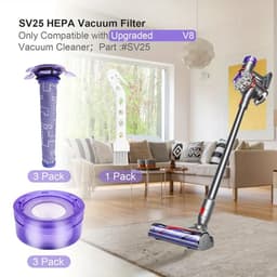 1x Filter voor Dyson V8 & V7 – Vervangingsfilter Compatibel met Animal, Absolute, Motorhead, Fluffy, SV10 – HEPA Achterfilter – Geschikt voor DC58/DC59/DC61/DC74 – Wasbaar & Herbruikbaar — thumbnail 5