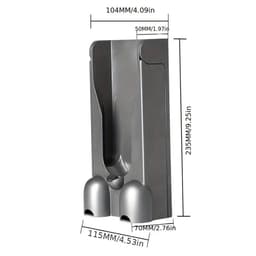 Wandhouder voor Dyson V11 V15 SV14 SV15 – Ophangbeugel met Accessoirehouder – Inclusief Schroeven – Muurmontage voor Opladen en Opbergen – Grijs – 23,5x11,5x7cm — thumbnail 5