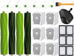 PolkaHome® 24-delige Vervangingsset voor iRobot Roomba e5 e6 e7 i1 i1+ i3 i3+ i4 i4+ i5 i5+ i6 i6+ i7 i7+ i8 i8+ – 4 Rollers, 6 HEPA-filters, 6 Zijborstels, 6 Stofzakken, 1 Voorwiel, 1 Reinigingsborstel – Accessoires & Onderdelen — thumbnail 1