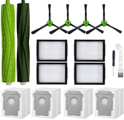 PolkaHome® Vervangingsset geschikt voor iRobot Roomba Combo J7+/J9+/10 Max – 2 hoofdborstels, 4 zijborstels, 4 HEPA-filters, 4 stofzuigerzakken, 1 schroevendraaier, 1 2-in-1 borstel en mesje – accessoires & onderdelen — thumbnail 1