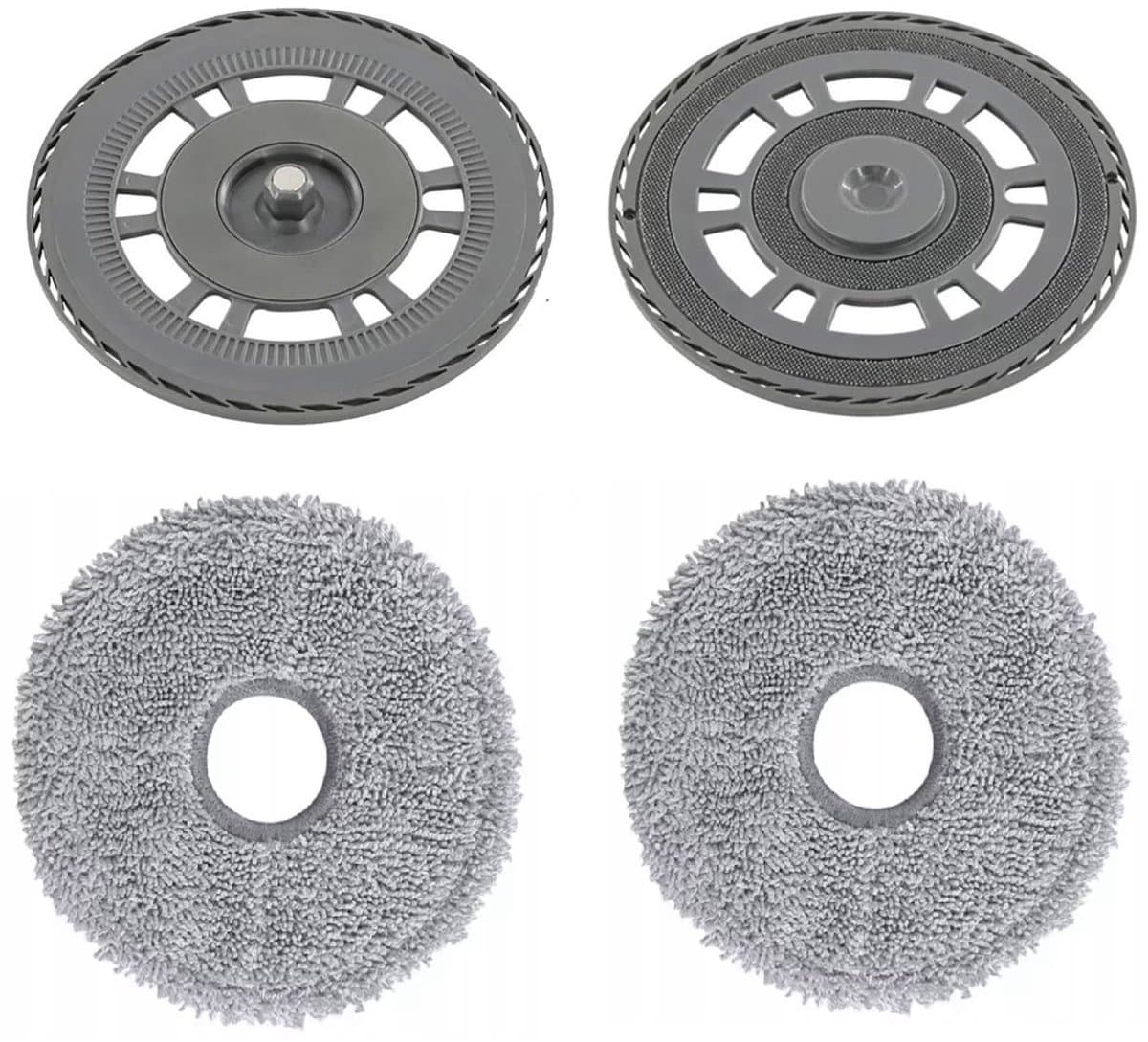 2 x Mop pad houder tray + 2 x mop dweildoek compatibel met Dreame / L20 / X30 / X40 / Ultra L10s ULTRA PRO HEAT - twee stuks - Hoogwaardige vervanging — afbeelding 1