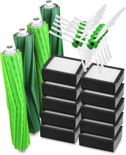 Dparts XL vervangingsset geschikt voor iRobot Roomba - 10x HEPA filter - 10x zijborstel - 4x rubberen borstels - voor E5 E6 i3 i3+ i4 i4+ i5 i5+ i6 i6+ i7 i7+ i8 i8+ J7 J7+ - filterset - dubbele hoofdborstels - zijborstels - 4757966 — thumbnail 1