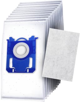 10x Dparts S-bag stofzuigerzakken en 1 filter - geschikt voor Philips en AEG - voor series VX6 VX7 Performer Silent Compact Active PowerLife PowerGo - nr. Classic Long Performance - PH99 - FC8021/03 - FC8021/05 - GR201 - GR201S - GR201SM — thumbnail 1