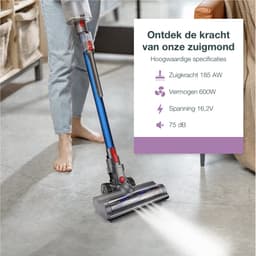 SVENNE® Dyson Zuigmond XL met LED-verlichting, Triggerlock en 2 Rolborstels - Harde en Zachte Borstel, Mondstuk voor V7, V8, V10, V11, V15 - Wasbaar Opzetstuk — thumbnail 2