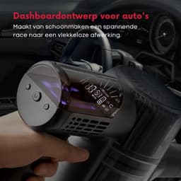 Luxe Steelstofzuiger – Draadloos – Stofzuiger zonder Zak op Accu – Tapijtreiniger – LED Display – Gebruiksvriendlijk – 450W – Grijs — thumbnail 5
