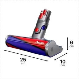 Amenzo® - Zachte Borstel Zuigmond geschikt voor Dyson® V7 V8 V10 V11 - Soft Roller Opzetstuk - Zachte Borstel - Mondstuk — thumbnail 4