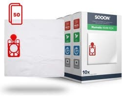 SQOON® Stofzuigerzakken - Geschikt voor Numatic Henry, Hetty, James & PPR-240 | Voordeelset 50 Stuks | NVM 1CH | Model 604015