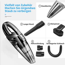 Draagbare, snoerloze stofzuiger, lichtgewicht en stil, met krachtige zuigkracht, wasbaar en gemakkelijk schoon te maken, geschikt voor thuis/kantoor/auto. — thumbnail 3