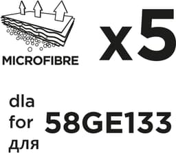 GRAPHITE 58GE133 Serie - Stofzuigerzakken - Mikrofibra - 45x20 cm - 5 Stuks — thumbnail 3
