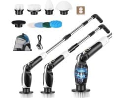 SNJY® Schrobmachine Tegelvloer - Poetsmachine - Vloerreiniger - Dweilmachine - Zwart
