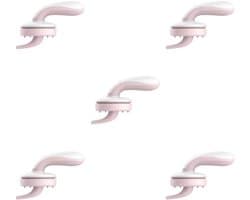 Mini Stofzuiger Set - Bureau Reiniger - Kantoor Schoonmaken - Oplaadbaar Krachtige Zuigkracht - 5 Stuks - Roze