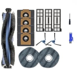 14 stuks - decoratieve accessoires - accessoireset - geschikt voor Eufy X10Pro/omni - 4 stofzakken, 2 schoonmaakdoeken, 2 zijborstels, 3 HEPA-filters, 1 hoofdborstel Borstel, 1 schroevendraaier，1 Klein blauw penseel — thumbnail 1