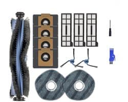 14 stuks - decoratieve accessoires - accessoireset - geschikt voor Eufy X10Pro/omni - 4 stofzakken, 2 schoonmaakdoeken, 2 zijborstels, 3 HEPA-filters, 1 hoofdborstel Borstel, 1 schroevendraaier，1 Klein blauw penseel