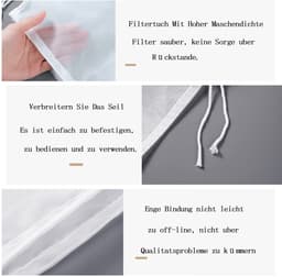 Dailygoods- Filterzak 100 micron - Herbruikbaar - Nylon - 45 x 60 cm - Voor thuisbrouwen - Versterkte naden - Goede zeefwerking - Zeefzak — thumbnail 1