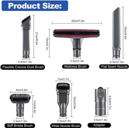 Store_7 - Gereedschapsset - Hoofdborstels - Duurzaam en veelzijdig - 6 Pak - Voor Dyson stofzuigers - Ideaal voor smalle openingen - Voor binnengeb... — thumbnail 4