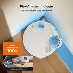 Roborock Qrevo Edge 2-robotstofzuiger-25.000 Pa-7,98 cm ultraslank ontwerp-12 mm dweilheffing-80℃ Warmwatermopwas&Zelfreinigend Station-FlexiArm Technology-RetractSense navigatiesysteem-dubbel anti-klitssysteem-Reactieve AI en Roborock app-bediening. — thumbnail 4