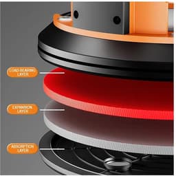 Elektrische Zuignap - Vacuümzuiger Hefgereedschap - Materiaal Verplaatsen - Automatische Adsorptie - 20 cm - Zwart Oranje — thumbnail 2