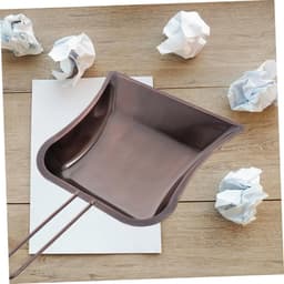 Mini Veegschep - Stofpan Tafel - Snelle Reiniging - Roestvrij Staal - 37.8 cm - Olijfgroen — thumbnail 3