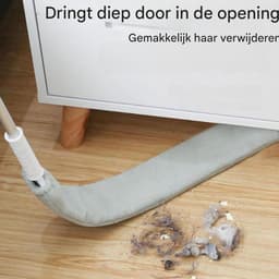 Platte Stoffer - Stofborstel Microvezeldoek - Onder Meubels Stofvrij - Buigbare Stofkop - Verstelbare Lengte - Veelkleurig — thumbnail 5