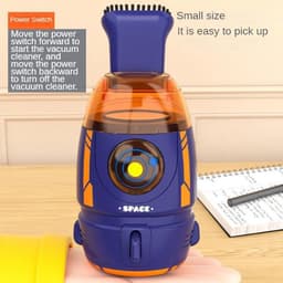 Mini Bureaustofzuiger - Kleine Stofzuiger Tafel - Bureau Schoonmaken - 600 Pa Zuigkracht - 13.5 cm - Blauw — thumbnail 3