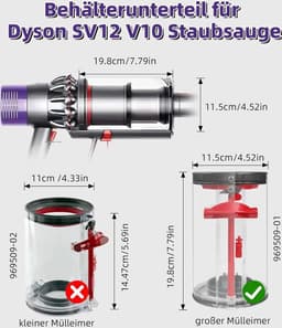 Geschikt voor Stofreservoir voor Dyson SV12 V10 stofzuiger — thumbnail 4
