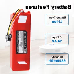 Hoge capaciteit 14.4V 6800mAh vervangende batterij voor robotstofzuigers, geschikt voor S5 S50 S51 S55 S6 S7 en meer — thumbnail 5