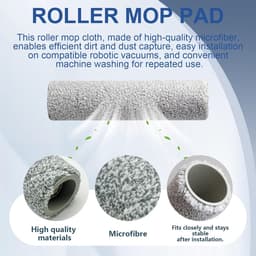 4 stuks Rolmop voor Ecovacs Deebot X8/X9/X11/T80 stofzuiger vervanging voor Yeedi S14 Plus stofzuiger - Wasbaar — thumbnail 3