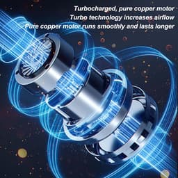 Elektrische Bladblazer - Turbo Ventilator - Apparaten Reinigen - 140.000 RPM Motor - 435 Gram - Zwart — thumbnail 2