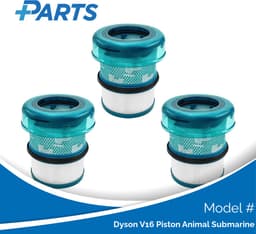 Dyson V16 Piston Animal Submarine Filters (3 Stuks, Plus.Parts® alternatief voor 974676-01) — thumbnail 1