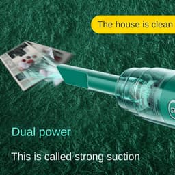 Draadloze Stofzuiger - Handstofzuiger Kruimeldief - Auto en Huis - Hoge Zuigkracht - 500ml Capaciteit - Groen — thumbnail 2
