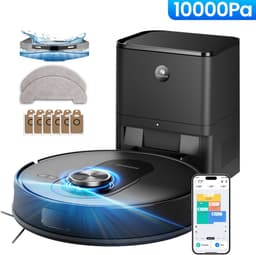 Proscenic Q8 Max plus - Robotstofzuiger met Dweilfunctie - 10,000 Pa - 230㎡ - Zuigkracht -met Reinigingsstation 4L — thumbnail 1