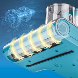 CLEANmaxx 3-in-1 mijtzuiger met 55 °C hete lucht, UV-C-licht en 15 kPa zuigkracht | Matraszuiger verwijdert 99,9% van de mijten | HEPA-filter voor mensen met allergieën en ultrasoon geluid, ideaal voor matrassen en bekleding — thumbnail 5