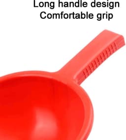 Stofblik Bureau - Plastic Handpan - Huishoudelijk Gebruik - Dieper Concaaf Ontwerp - 35 x 19 cm - Rood — thumbnail 5