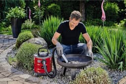 Aszuiger - As Stofzuiger 1250W – Asstofzuiger Met 20L RVS Opvangbak – Asstofzuiger Op Wieltjes - Aszuiger Pelletkachel – Complete Set — thumbnail 3