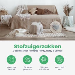 Stofzuigerzakken 10 stuks Geschikt voor Numatic Henry / Hetty / James NVM-1CH Model 604015 – XXL verpakking — thumbnail 5