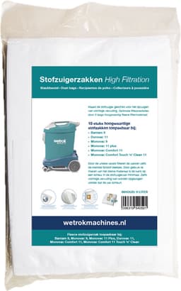 Wetrok Stofzuigerzakken – Geschikt voor Bantam 9, Monovac 9, Durovac 11 en Comfort 11 — thumbnail 2