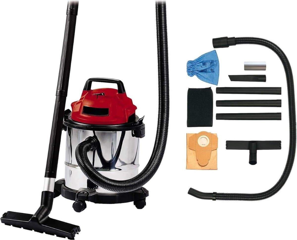 Bouwstofzuiger Zonder Zak - Alleszuiger Met Accessoires – Waterzuiger Met 12 Liter Reservoir - Stofzuiger - Met Waterfilter En Blaasfunctie – 1250W - Voor Binnen en Buitenreiniging — afbeelding 1