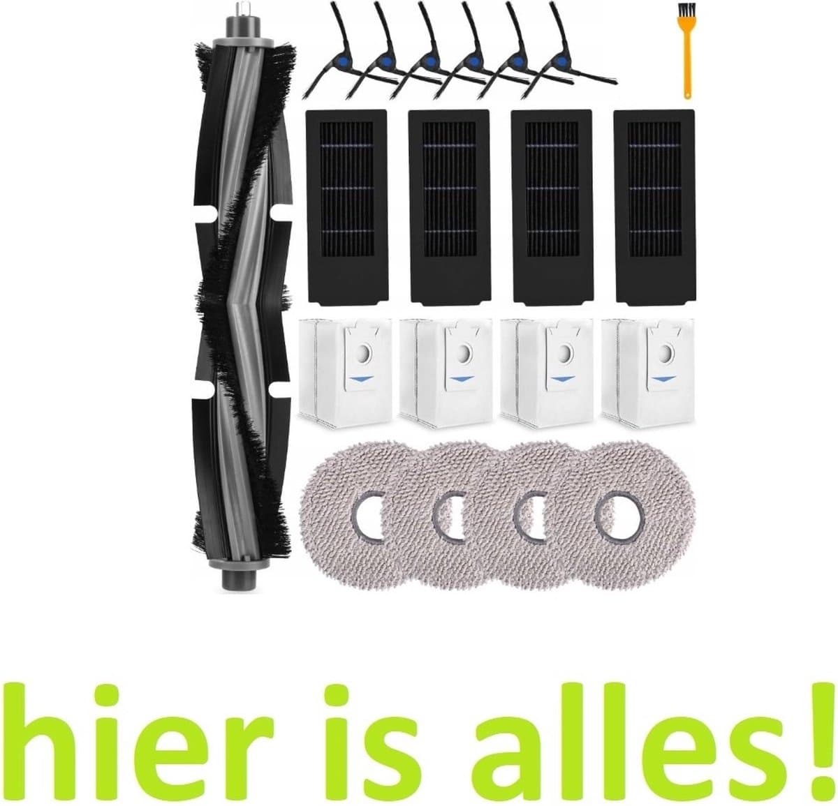 GROOT KIT met onderdelen compatibel met Ecovacs Deebot X2 Omni Pro - mop dweilen filters borstels zakken - Hoogwaardige vervanging voor: Deebot X2 - X2 Omni - X2 Pro - DEX86 - 20 onderdelen - hier is alles! — afbeelding 1