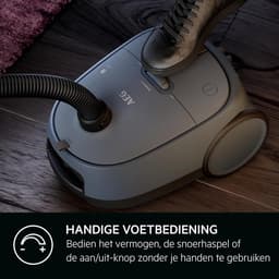 Stofzuiger Met Zak - Cilinderstofzuiger Huishoudelijk - Grondig Schoonmaken - HEPA Filtratie 99.99% - 3.5L Capaciteit - Denim Blauw — thumbnail 3