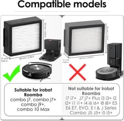 HEPA-filter - 6 stuks - Geschikt voor Combo for Roomba i3 i3+ i7 i7+ i4 i6 i6+i8 i8+/Plus E5 E6 E7 J7 - Geschikt voor iRobot Roomba Combo J7+ plus - robotstofzuiger HEPA-filters accessoirekit — thumbnail 3