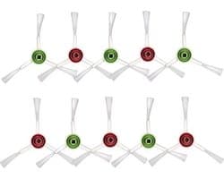 (10 stuks) Vervangende zijborstel Geschikt voor T20 Omni, compatibel Geschikt voor ECOVACS DEEBOT T20 Omni / T20e Omni / X1 Omni / X1 Omni (wit)