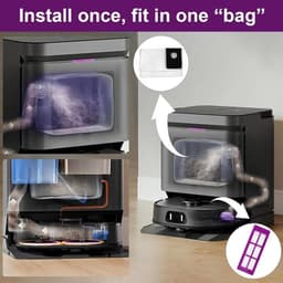 20-delige accessoirekit Geschikt voor de Eureka J15 Pro Ultra robotstofzuiger: De accessoires omvatten 1 hoofdborstel, 6 zijborstels, 6 dweildoeken en 4 stofzakken. — thumbnail 5