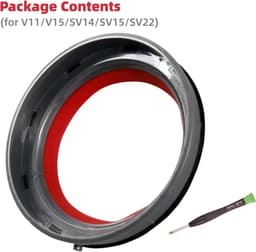 Vaste afdichtingsring voor de stofbak - Siliconen afdichtingsring voor de bodem van de stofbak - Geschikt voor Dyson V11 V15 SV14 SV15 SV22 stofzuigers - Vervangingsonderdeel + T8-schroevendraaier — thumbnail 4