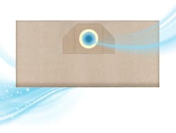 Sillar 10x Stofzuigerzakken papieren + 1x stofzuigerfilter versterkt met gaas - met bevestigingsplug - set voor stofzuigers - compatibel met Karcher serie A K MV NT WD SE - vervangers — thumbnail 2