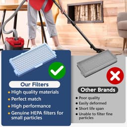 3 sets vervangingsfilters geschikt voor Miele stofzuiger Compact C1 & C2 - Complete C2 & C3 - S8340 - 3 HEPA-filters - 3 motorbeschermingsfilters - Vervangbaar - Stofzuiger onderdelen - afvoerluchtfilters - geschikt voor S4000, S5000, S6000 — thumbnail 4