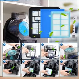Filterset geschikt voor Philips PowerPro Compact and Power Pro Active en City - Vervangt Stofzuigerfilter FC9331/09 - FC9332/09 - FC8010 - FC8010/02 FC8010/01 HEPA - Stofzuiger onderdelen - Motorfilter - Uitblaasfilter - Schuimfilter - Duurzaam — thumbnail 5