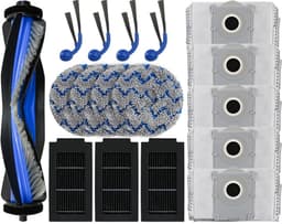 17 stuks accessoires - geschikt voor Ecovacs Deebot T30C Omni - T30C - T50S - N50 robotstofzuiger - 1 hoofdborstel - 4 reinigingsdoeken - 3 filters - 5 stofzakken - 4 zijborstels — thumbnail 1