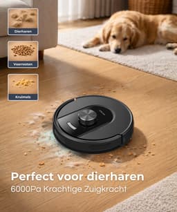 MYBOT X10 - Robotstofzuiger Met Dweilfunctie - 6000PA Zuigkracht - Ideaal voor Huisdierharen – Laadstation – LiDAR Navigatie — thumbnail 4