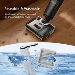 4 stuks Borstelrol accessoires geschikt voor Roborock F25, F25 ACE, F25 RT, F25 LT, F25 ALT, F25 GT, F25 XT, F25 ACE Combo, F25 Combo nat- en droogzuiger - reserveonderdelen - 2 borstelrollen + 2 HEPA-filters — thumbnail 5
