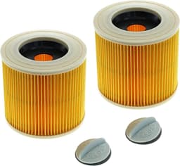 Cartridgefilter, verpakking van 2 stofzuigerfilters compatibel met Kärcher, compatibel met Kärcher WD3 Premium, WD2, WD3, WD3P, MV2, MV3 - WD3-filter - Vervangfilter compatibel met Kärcher stofzuiger 6.414-552.0/64145520 — thumbnail 1